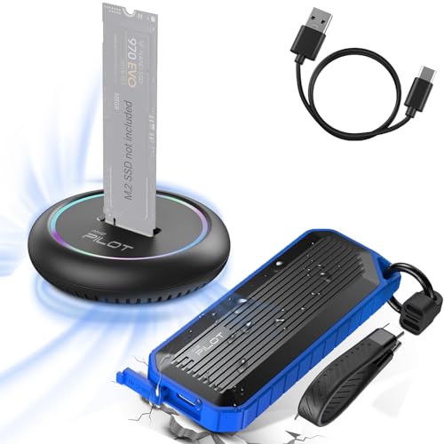 M.2 Reader Round Dock + M.2 Enclosure NVMe SATA - SD03C + C36
