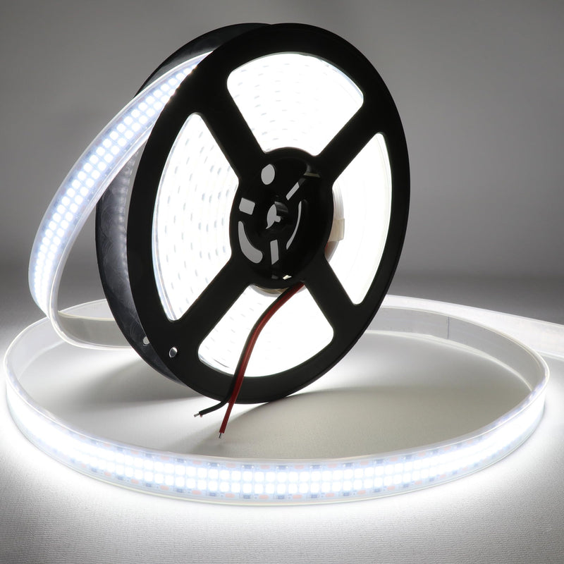 [AUSTRALIA] - LEDENET LED Strip Lights Cold White 6500K 16.4ft/5M Double Row 2835 SMD 2400LEDs DC 24V Daylight Bright Dimmable Flexible LED Tape Light Waterproof IP67 Outdoor Lighting(No Adapter and Dimmer) 