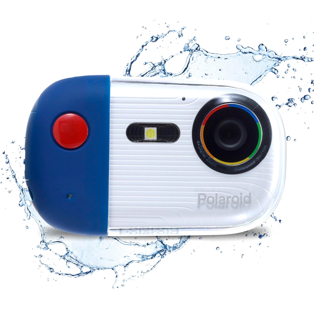 Polaroid Underwater Camera 18mp 4K UHD, Polaroid Waterproof Camera for Snorkeling and Diving with LCD Display, USB Rechargeable Digital Polaroid Camera for Videos and Photos Blue