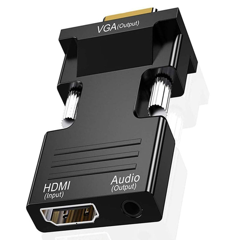 RIIPOO HDMI to VGA Adapter Converter with 1080P Resolution and 3.5mm Audio Output for Computer, Desktop, Laptop, PC, Monitor, Projector, HDTV, Chromebook, Raspberry Pi, Roku, Xbox and More