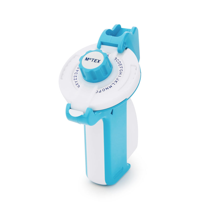 [AUSTRALIA] - Motex Embossing Label Maker, Labeling Tool, Old School Label Maker, for Manual Label Embossing- E-202 (Light Blue) Light Blue 