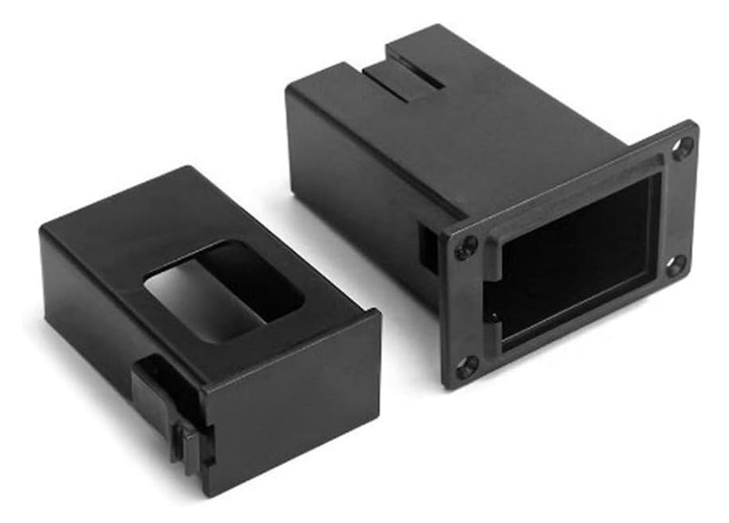 [AUSTRALIA] - Black Guitar Pickup Battery Box Battery Guitar Case Acoustic Guitar Pickup Parts, Pickup Shell Cover Installed on Guitar Bass with 9V Battery Box, Case Holder Replacement for EQ 7545R Bass Accessories 