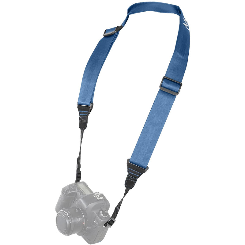 Movo NS-200 Nylon-Webbed Camera Strap with Gel Shoulder Strap for DSLR's and Binoculars Cyan