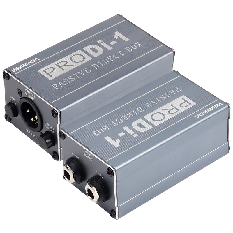 Passive Stereo Direct Box Single Channel Pro XLR Input 1/4” Output Low Distortion Free Phase Distortion for Musical Instruments (Single Channel Pro Passive Direct Box) Single Channel Pro Passive Direct Box