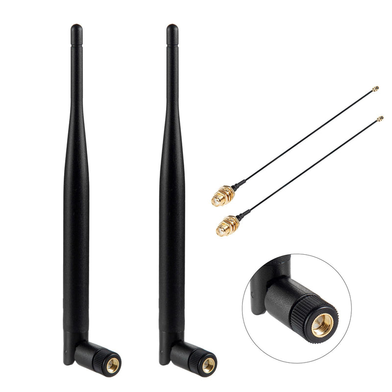 915MHz LoRa Antenna with SMA Male Connector for Meshtastic LORA32 915MHz ESP32 LoRa OLED Board + 15cm IPEX Extension Cable（2 Sets）, Eifagur