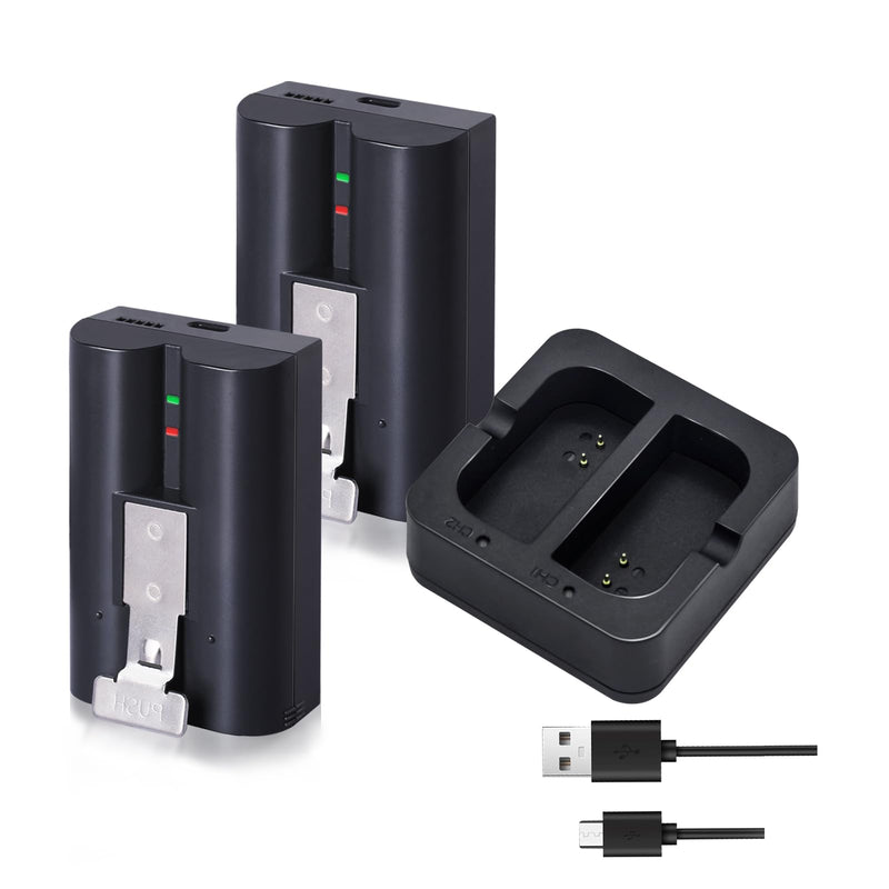 [AUSTRALIA] - 2-Pack Rechageable Lithium Ion V4 Battery 6040mAh Replacement for Ring-Doorbell Camera 2/3/4, Video Doorbell Elite, Peephole Cam, Stick Up Cam, Spotlight Cam, with Charger Station, 3.65v 