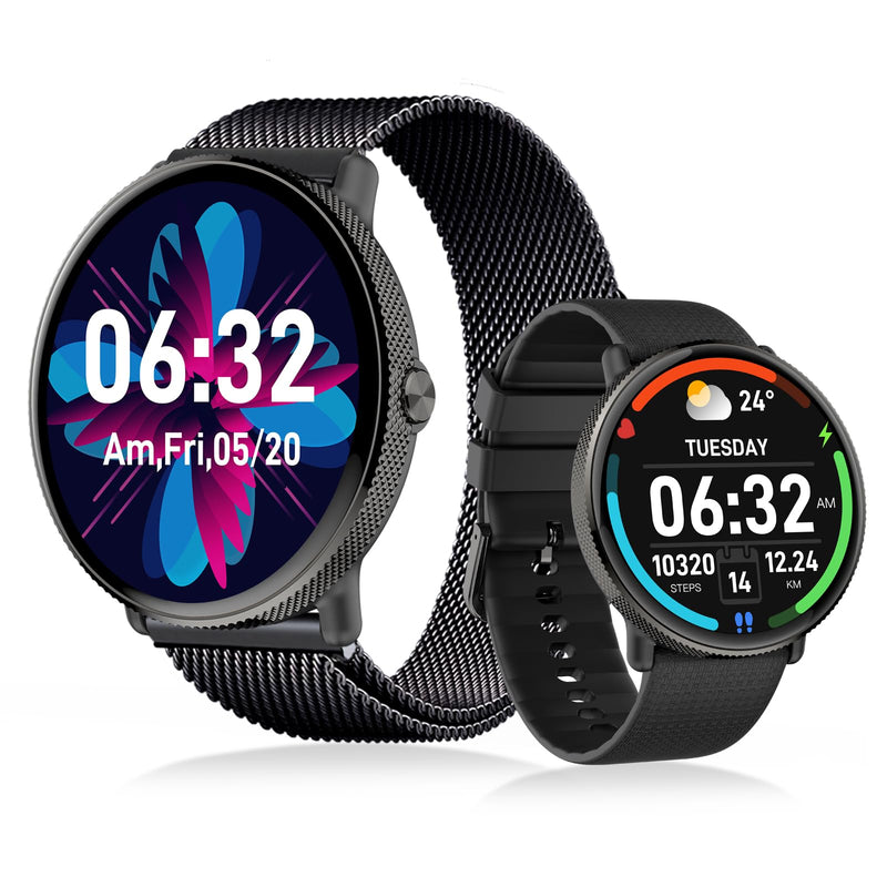 Goodatech 1.43" AMOLED SmartWatch for Men and Women, Black | Phone Call, IP68 Waterproof, Fitness Tracker Black.61