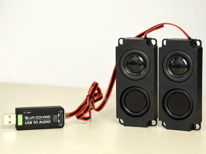 USB Sound Card with 8Ω 5W Speaker for Raspberry Pi/Jetson Nano | USB to Audio Adapter, Recording and Playback, Stereo Codec Onboard Microphone and Speaker Header, Driver-Free, Plug and Play
