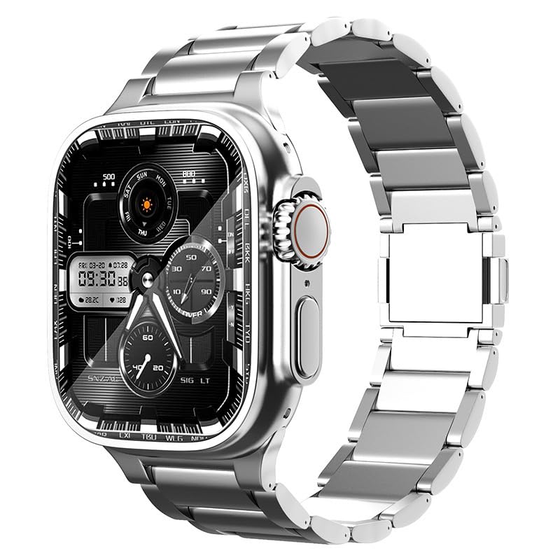 Titanium Magnetic Band for iWatch Ultra 3 2 1 49mm Series 11 10 | Metal Strap for Apple Watch Series 11/10/9/8/7/6/5/4/SE/3/2/1 45/44/42mm|Lightweight,Skin-Friendly,Durable,Fit wrist 6"-9" black 49/46/45/44/42mm (series 3 2 1)