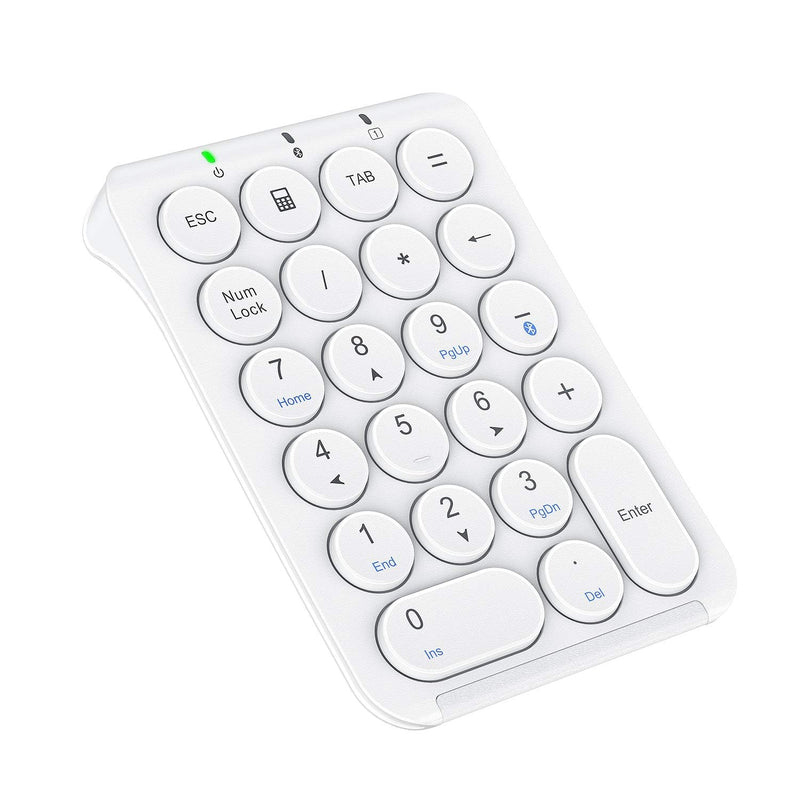 [AUSTRALIA] - iClever Number Pad, KP08 Bluetooth Number Pad, Ultra Slim and Lightweight, USB-C Charge, Number Pad for Laptop, iPad, Mac, iMac, Tablet, PC Desktop 