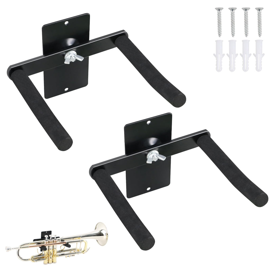 EASTROCK Trumpet Stand,Wall Mount Trumpet,Holder Wall Mounted Instrument 2Pcs Medium