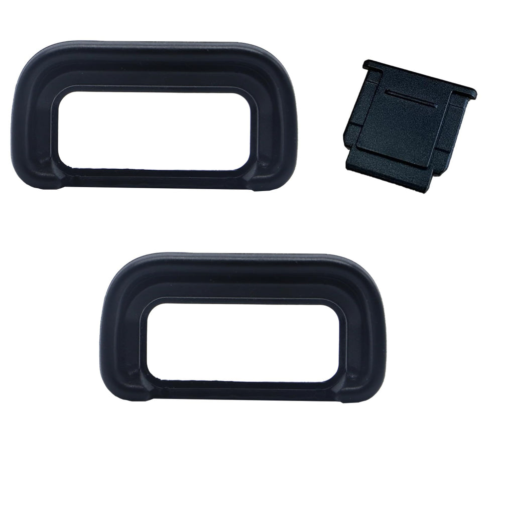 PCTC Viewfinder Eyecup Eye Cup for Sony A6700, Replaces Sony FDA-EP20 Eyecup& Hot Shoe Cover (2+1 Pack)