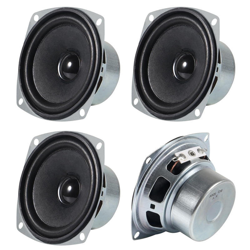[AUSTRALIA] - 4PCS 10W Mini 3" HiFi Full Range Speaker 8 Ohm Anti-Magnetic Audio 2.0/2.1 Home Stereo Woofer Loudspeaker 90dB High Sensitivity for DIY Boom Box Satellites Speaker 