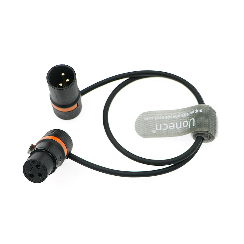 Uonecn Rotatable Audio Cable Low Profile 3 Pin XLR Male to Female Cable for Microphone, Camera, Mixer, Recorder 45 cm Rotatable XLR 100° 45cm/18inch