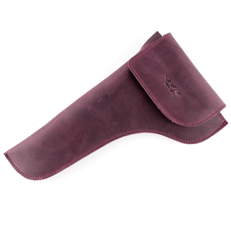 [AUSTRALIA] - Alto/Tenor Saxophone Neck Pouch made of genuine Crazy Horse Leather by MG Leather Work. Sax Neck Bag, alto tenor saxophone neck holder Saxophone accessories (Tenor, Marsala) 