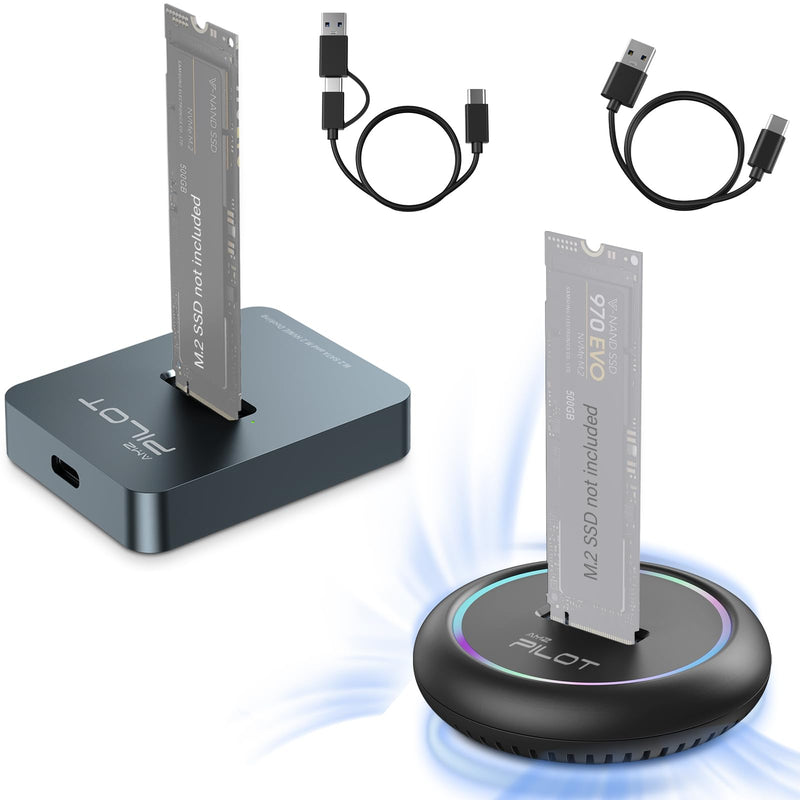 M.2 NVMe Reader Dock + M.2 SSD Adapter Round - SD03 Alloy + SD03C
