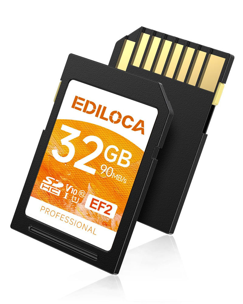 [AUSTRALIA] - EF2 UHS-I SD Card UHS-I Memory Card Fast Storage, Read Speed 90MB/s, Write Speed 20MB/s, C10, U1, V10, Full-HD & 4K Video, SD Card, Must-Have for Professional Photographers 32GB EF2 -100MB/s 