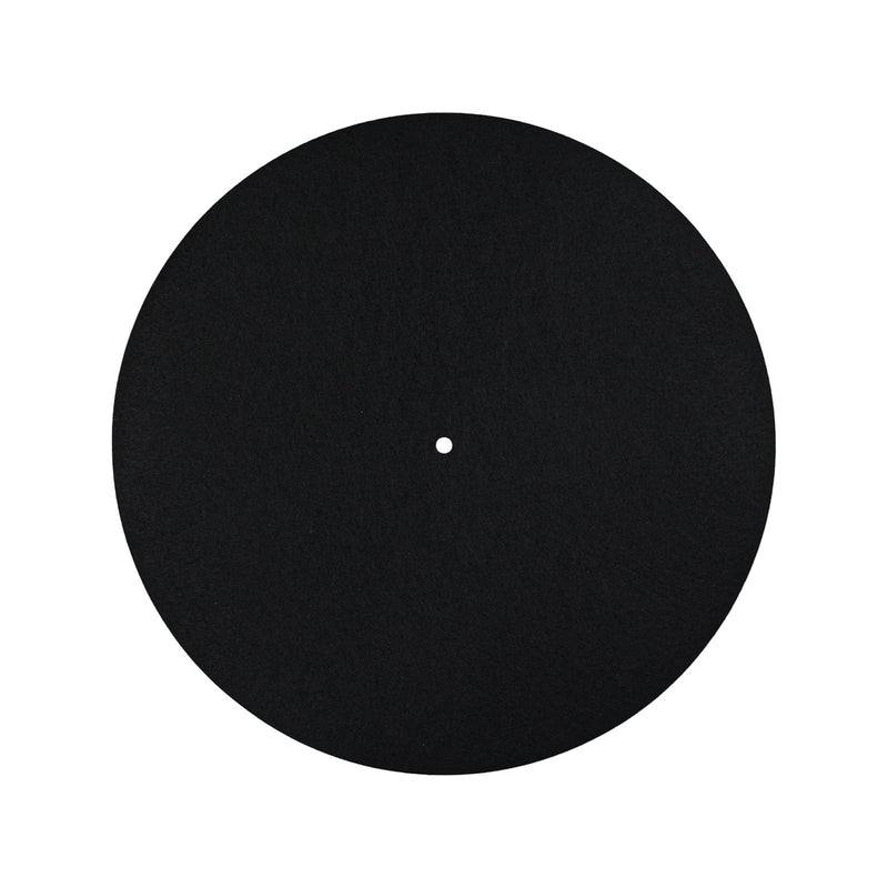 Record Player Mat, 12in Anti-Slip & Anti-Static Felt Record Pad Turntable Slipmat Wool Turntable Platter Mat Vinyl Record Player Protective Mat for Home Record Players (Black)