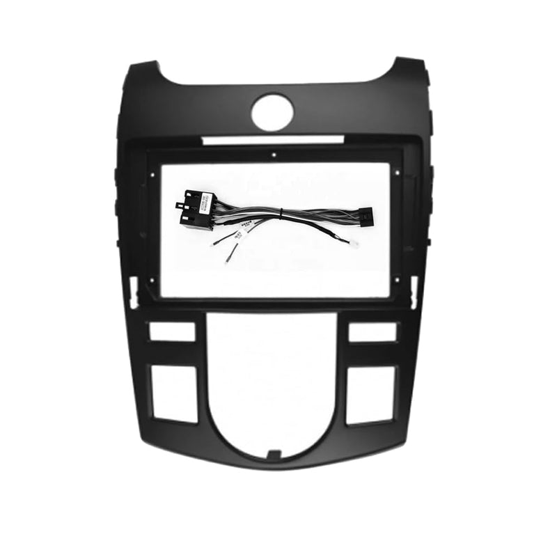 Fits for KIA Forte Cerato 2008-2013 Auto AC Black Car Radio Stereo Fascia Frame Double DIN 9 inch Dash Installation Mounting Kit A Black