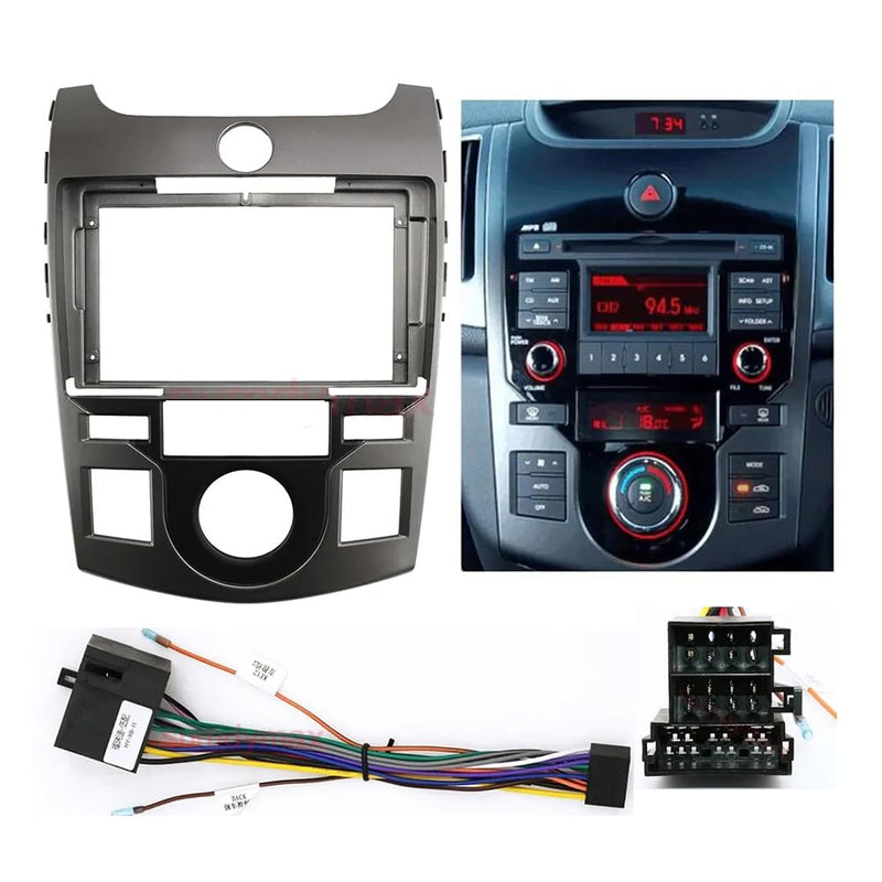 Fits for KIA Forte Cerato 2008-2013 Car Radio Stereo Fascia Frame Double DIN 9 inch Dash Installation Mounting Kit A BS
