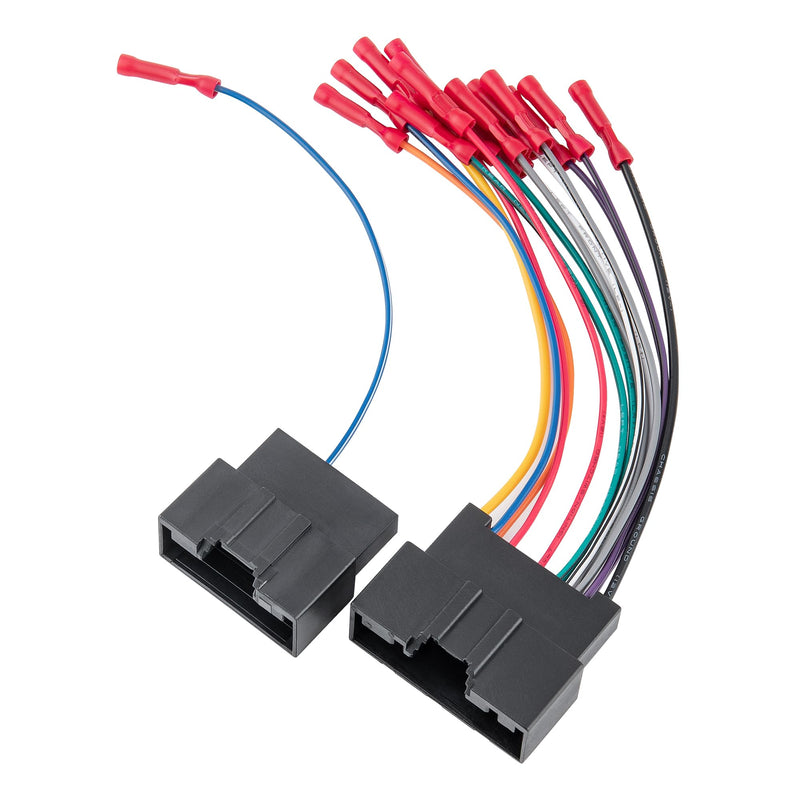 RED WOLF Car Radio Wiring Harness Compatible with Ford Transit 2014-2019, 2013-2018 Ford Fiesta, 2013-2017 Ford Focus Install Aftermarket Stereo Cable Adapter w/Connector Butt for AMP System