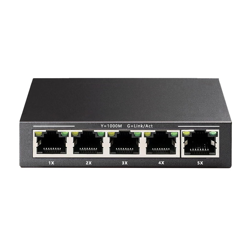 5 Port Gigabit Ethernet Switch|10/100/1000Mbps|Mini Metal Housing Switch|Plug&Play|Fanless Design| Desktop Ethernet Splitter |Unmanaged Network Switch 5 Port | Gigabit