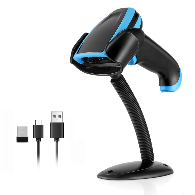 [AUSTRALIA] - Barcode Scanner Onewscan Wireless 1D Laser Bar Code Scanners with Stand 2.4G Wireless & USB Wired Connection Plug and Play Handheld Bar Code Reader 652wl 