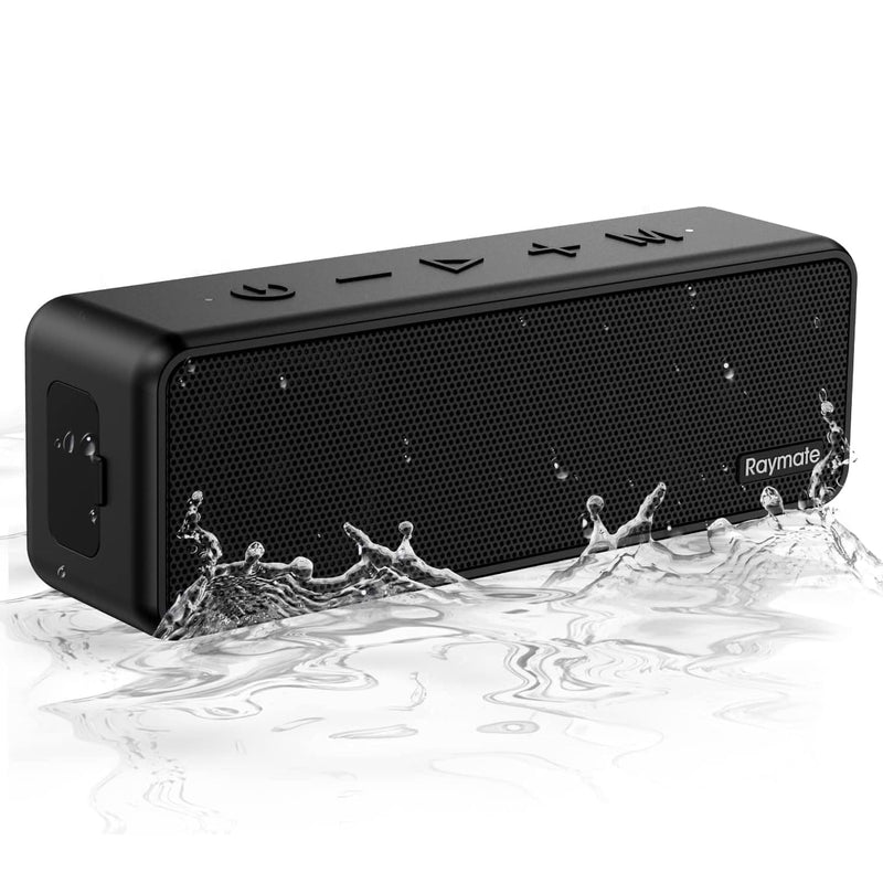Raymate Bluetooth Speakers, 20W IPX7 Waterproof Speaker Wireless Bluetooth-V5.0, HiFi Stereo Sound, 1000mins Playtime, Portable Speaker for Home, Outdoor, Party Black