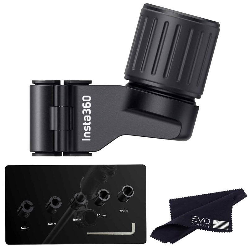 Insta360 Ski Pole Mount for Action Cameras, compatiable X3/ ACE/ACE PRO/ONE RS/X2, GoPro Hero12/11/10/9, DJI OSMO Action 4/3/2 (ski Pole Mount only), Black, CINSBAVQ-ALT4 ski pole mount only