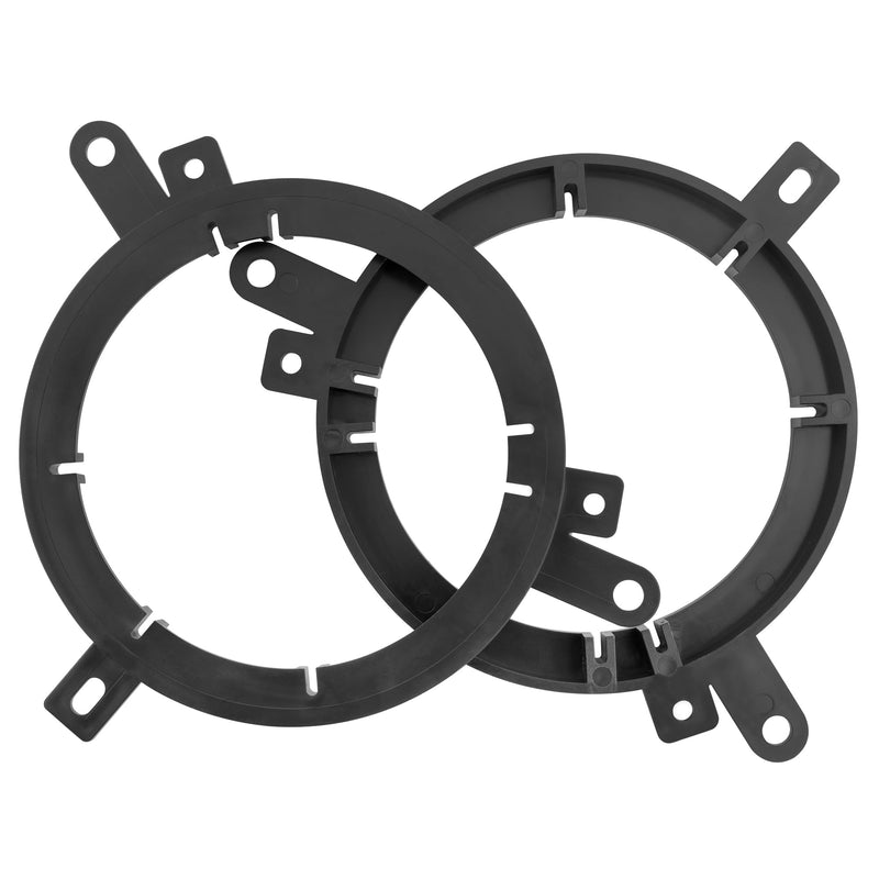 5.25"-6.5" Front Door Speaker Adapter Bracket for 1995-2016 Chrysler/Dodge/Jeep, 5 1/4 - 6 1/2 Inch Aftermarket Speaker Ring Adapter Solid Plastic, 2PCS