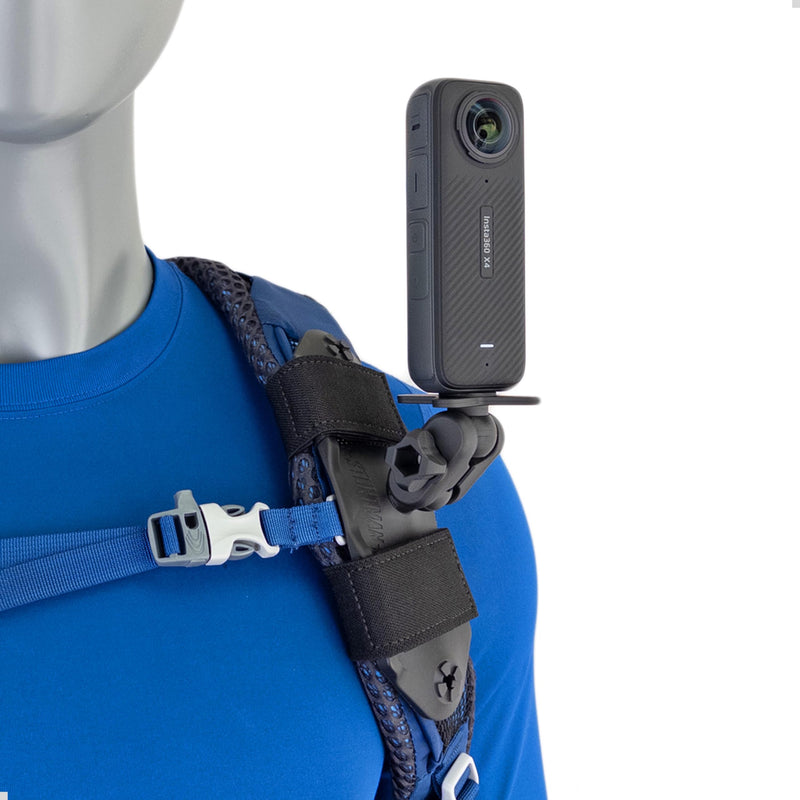 [AUSTRALIA] - STUNTMAN Pack Mount High-Stability - Backpack Shoulder Strap Mount for Action Cameras with a Tripod Socket - fits Insta360 (X4, X3, X2, ONE RS 1-Inch 360), DJI (Osmo Pocket 3, Pocket 2), and Others 