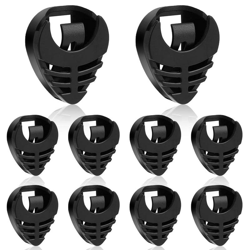 10 Pack Guitar Pick Holder, Stick-On Plastic Guitar Pick Case with Adhesive Back and Spring Convenient Guitar Pick Storage Box to Attach to Bass Ukulele Acoustic Guitar Accessories