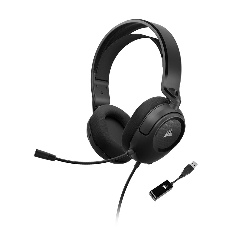 Corsair HS35 Surround v2 Multiplatform Wired Gaming Headset – Dolby 7.1 – Flexible Omni-Directional Microphone – Universal 3.5mm Connection – PC, Mac, PS5, PS4, Xbox, Nintendo Switch, Mobile – Carbon v2 Surround