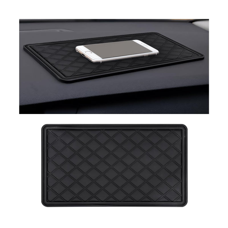 Car Dashboard Anti-Slip Mat, Adhesive Vehicle Dash Rubber Pad, Multi-Functional Auto Sticky Gripping Interior Fixing Accessories, Universal for Vehicle, SUV, Truck and More B-No Diamond 5.7*8.9in