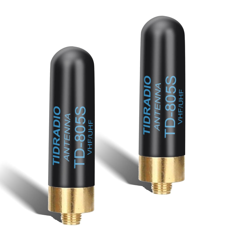 TIDRADIO TD-805S Short Antenna (2 Pack, 1.96inch) VHF/UHF Walkie Talkie Antenna 144/430Mhz Ham Radio Antenna for BaoFeng UV-5R, TD-H8, TD-H3 Ham Radios, SMA-F 2Pack (TD-805S 1.96" VHF/UHF)