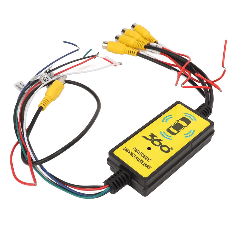 Video Switcher, Intelligent Car Video Switcher Converter, 4 Input 1 Output Switch Video System Auto Parts with Remote Control, Easy Installation, Single Video Output