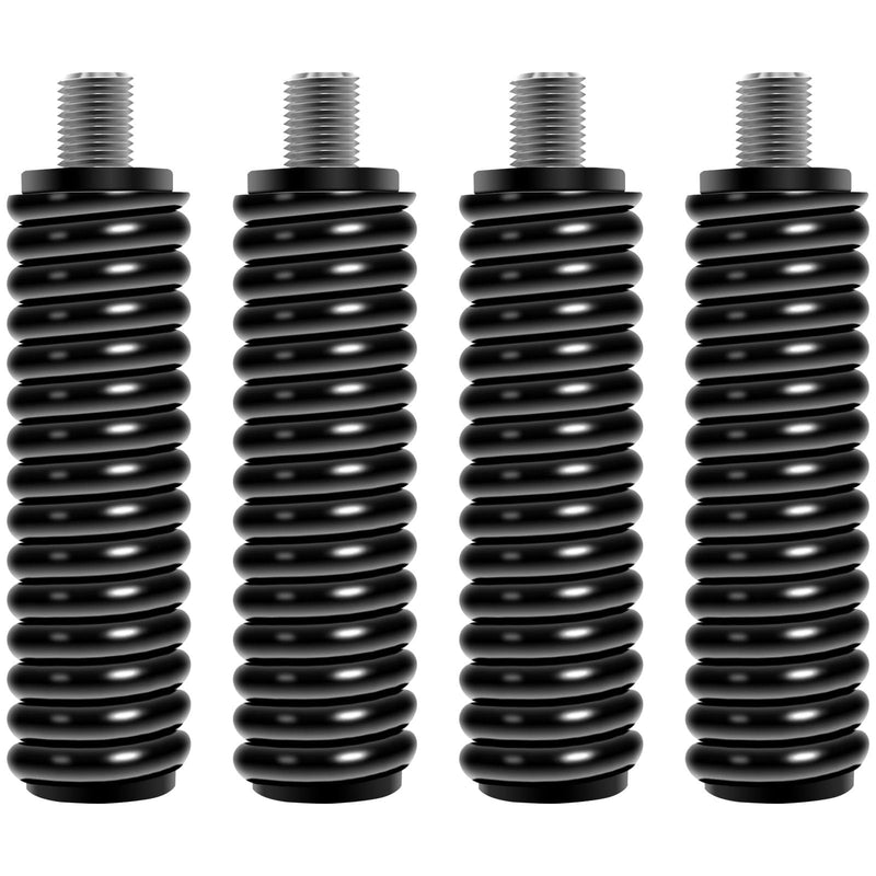 [AUSTRALIA] - Wadoy SS-3H CB Antenna Spring Mount 4 Pack, Black Heavy Duty Stainless Steel CB Springs Fit for Up to 60" Long Standard 3/8" x 24 Threads Mobile/in-Vehicle CB Radio Antenna Mount 