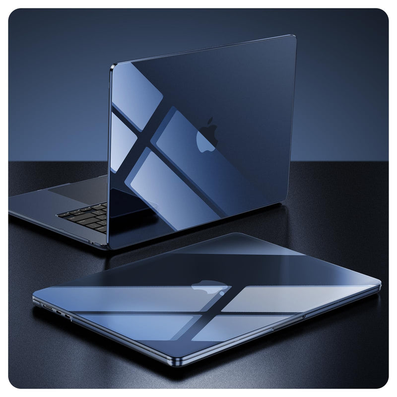 [AUSTRALIA] - for MacBook Air 13.6 inch Case M3 M2 2024-2022, Model A3113 A2681 [Exclusive Midnight] [Outshine Bare Beauty] Hard Shell Cover for MacBook Air M2 13 inch Case - Crystal Midnight 