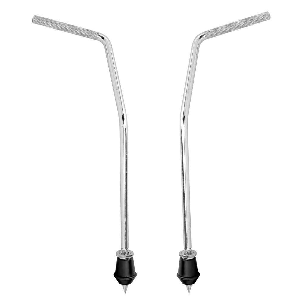 Bass Drum Legs, Durable Metal Spurs Riser Floor Foot Replacement Set, Strong Stability Powered Mount Part Accessories for Tama Superstar, DW, Tom Musical Instrument Farmer Drummer Percussionist-Silver