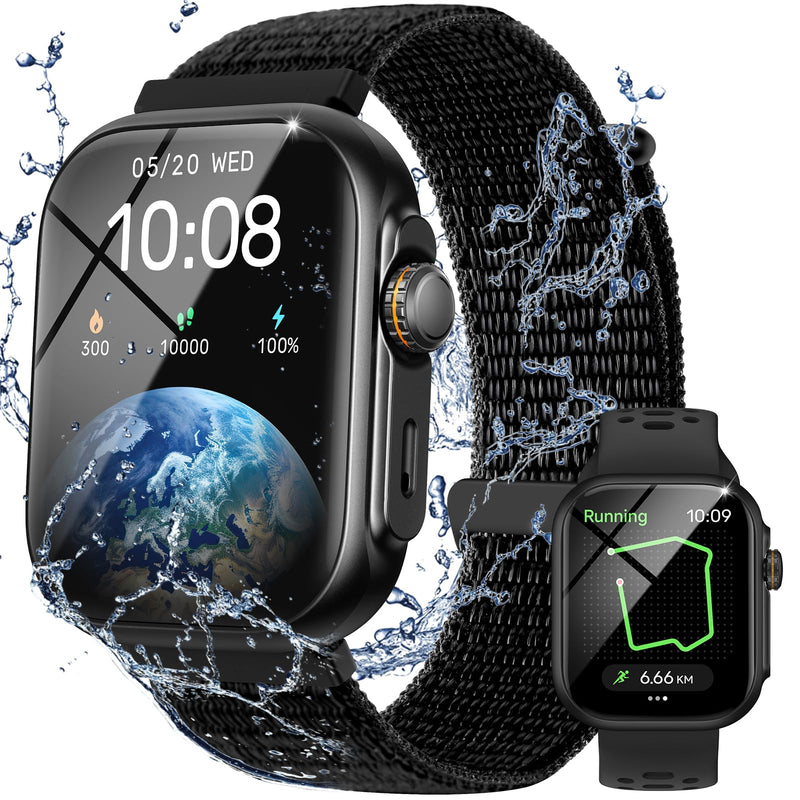 Parsonver Built-in GPS Smart Watch for Men Women with Bluetooth Calling, GPS Fitness Activity Tracker 100+ Sport Modes, Heart Rate Sleep Monitor, Waterproof Pedometer for Android & iPhone(Two Bands) | Waterproof Fitness Activity Tracker 100+ Sports Mod...