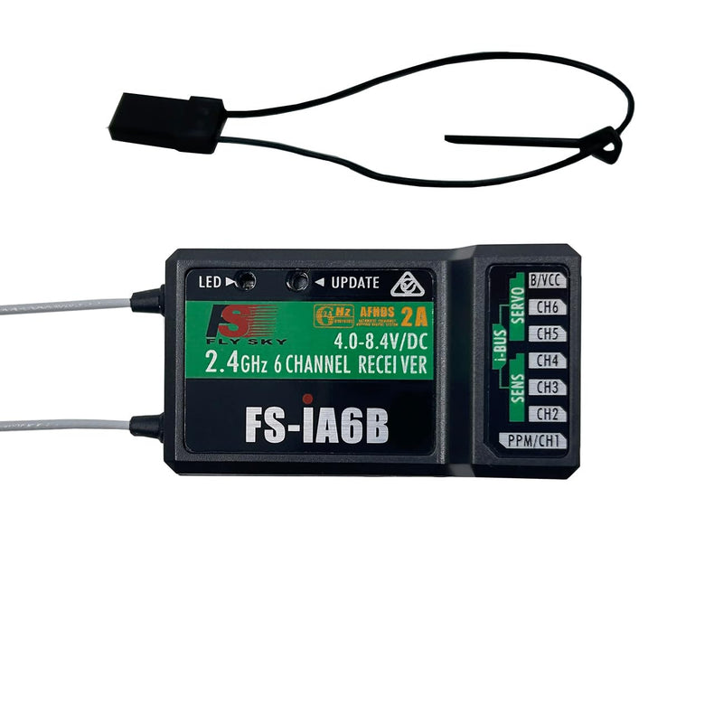[AUSTRALIA] - FS-iA6B Receiver 6 Channels 2.4GHz Support PWM PPM i.Bus for FS-i6 FS-i6S FS-i6X RC Transmitter Radio Remote Control，Compatible with Flysky AFHDS2A TX Black 