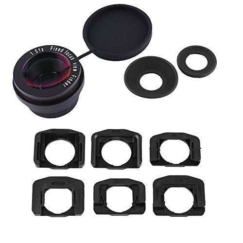 Camera Viewfinder Magnifier, 1.5X Fixed Focus Eyepiece with Eyecup and Cover for DSLR Cameras