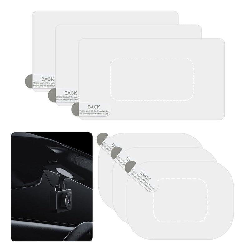 [AUSTRALIA] - Windshield Dashcam Stickers, Sturdy Electrostatic Stickers Easily Prevent Scratching & Falling, Transparent Windshield Film for Mounting Dash Cam Phone Projection Screen 