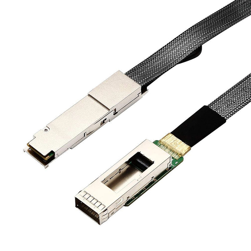 10Gtek 40G QSFP+ to QSFP+ Extender Cage with EEPROM on Extender Side, 3M Flat Cable in Nylon Jacket, 30AWG, 20cm 3) 40G QSFP