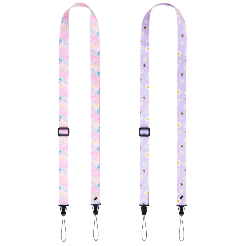 Camera Strap for Kids[2 Pack],Kids Camera Lanyard Neck Strap,iPad Strap for Kids,Children Camera Strap for Fujifilm mini Camera Pink+purple