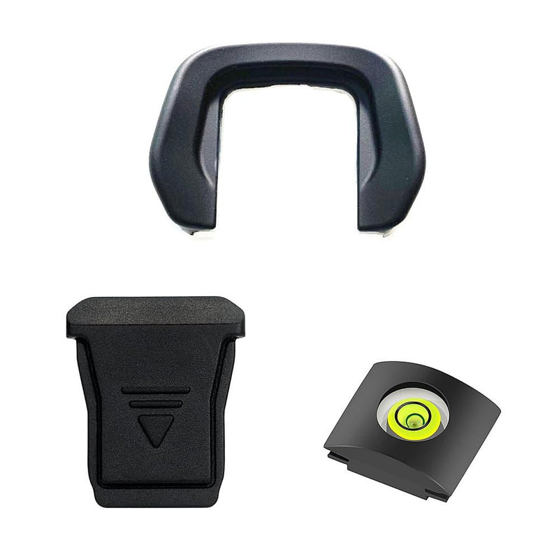 Camera Eyecup Viewfinder Eyepiece + Bubble Spirit Level Hot Shoe Cover Cap Protector Kit compatible for Canon EOS R50 R10 R8 R7 R6 Mark II R5C R3 (It's for R5C, not for R5)