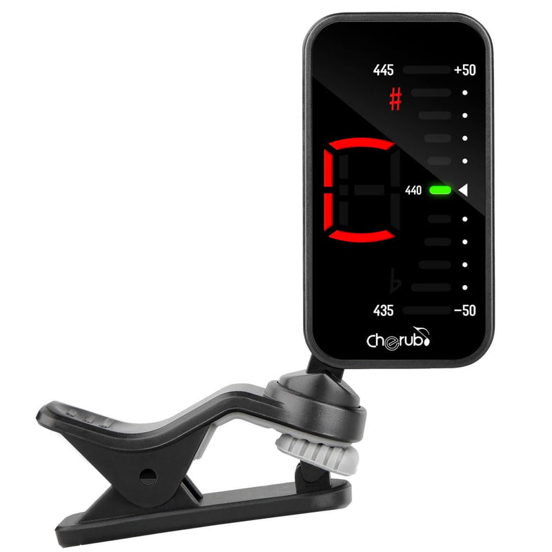 Cherub WST-551C Rechargeable Clip on Guitar Tuner, High Accuracy, Adjustable Reference Pitch