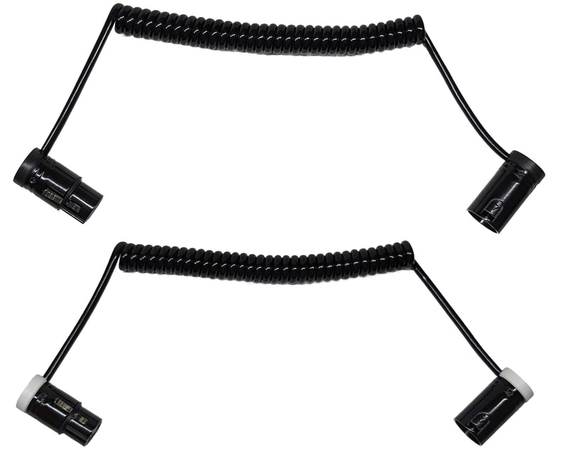 [AUSTRALIA] - 2-Pcs Coiled Low-Profile 3-Pin XLR Female to XLR Male Adjustable-Angle Cable for Sound Devices 302, 552, 633, 688, 788T Mixer, Zaxcom, Zoom F8, 20-Inches, Black and White 2-Pcs, Black + White 