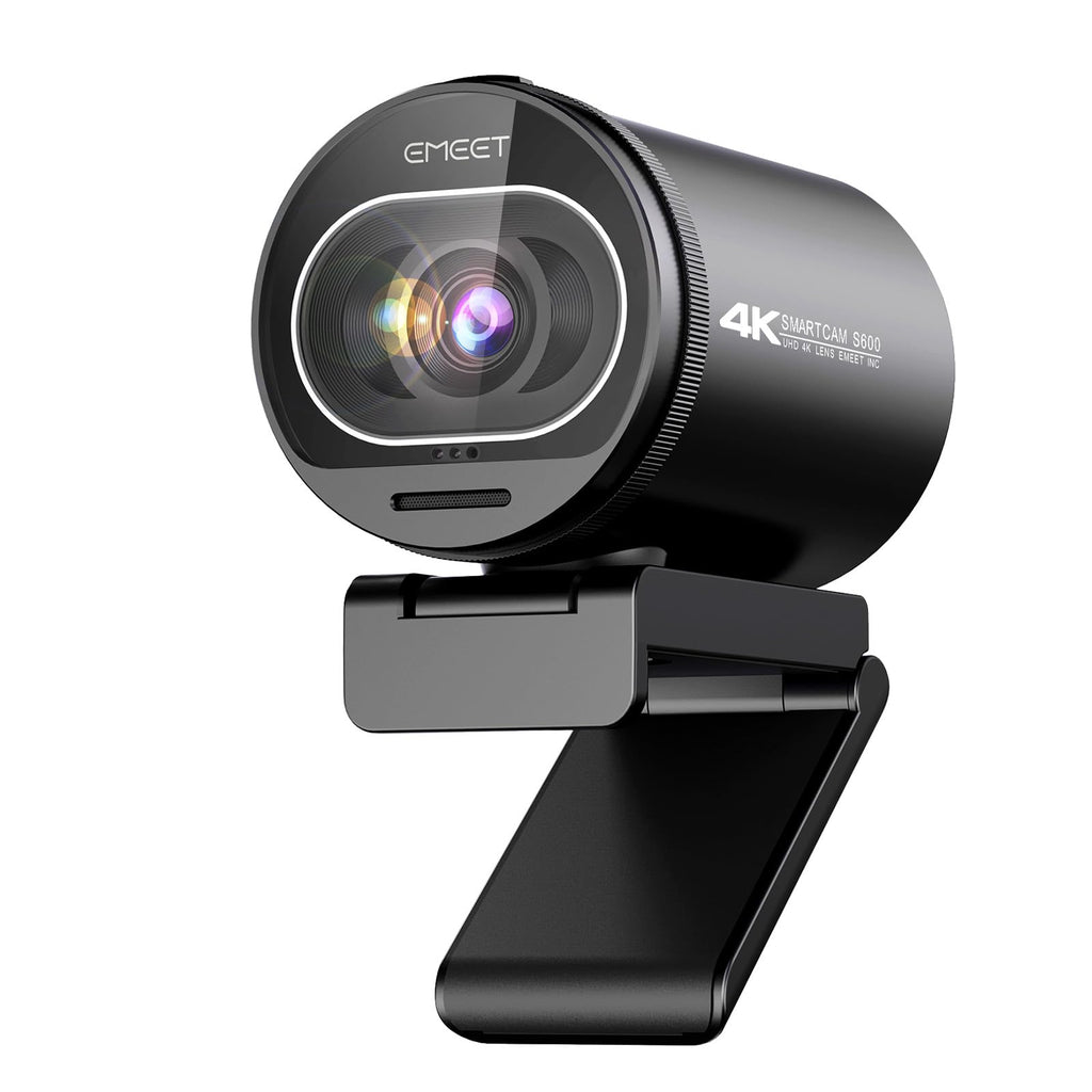 EMEET S600 4K Webcam for Streaming - Sony 1/2.5'' Sensor, PDAF Autofocus, 1080P@60FPS, 2 Noise Reduction Mics, Built-in Privacy Cover, 40°-73° FOV, Streaming Camera for Live Commerce/Gaming/Beauty S600 4K Sony Sensor PDAF 60FPS