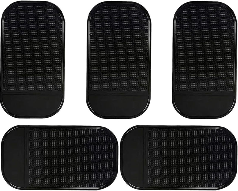 Car Dashboard Anti-Slip Mat, 5-Pack Non Slide pad for car Sticky Extra-Thick Dash Pad for Radar Detector, Cell Phone, Sticky Mat and Anti Slip Pad/Car Dash Accessories